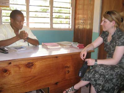 Sharon setting up a new fundraising programme in Africa