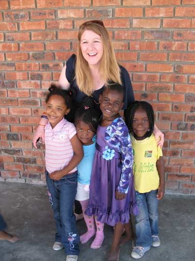 Sharon visiting projects in Africa